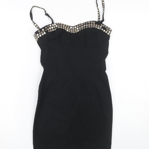 H&M Women Black Bodycon Dress Size 12