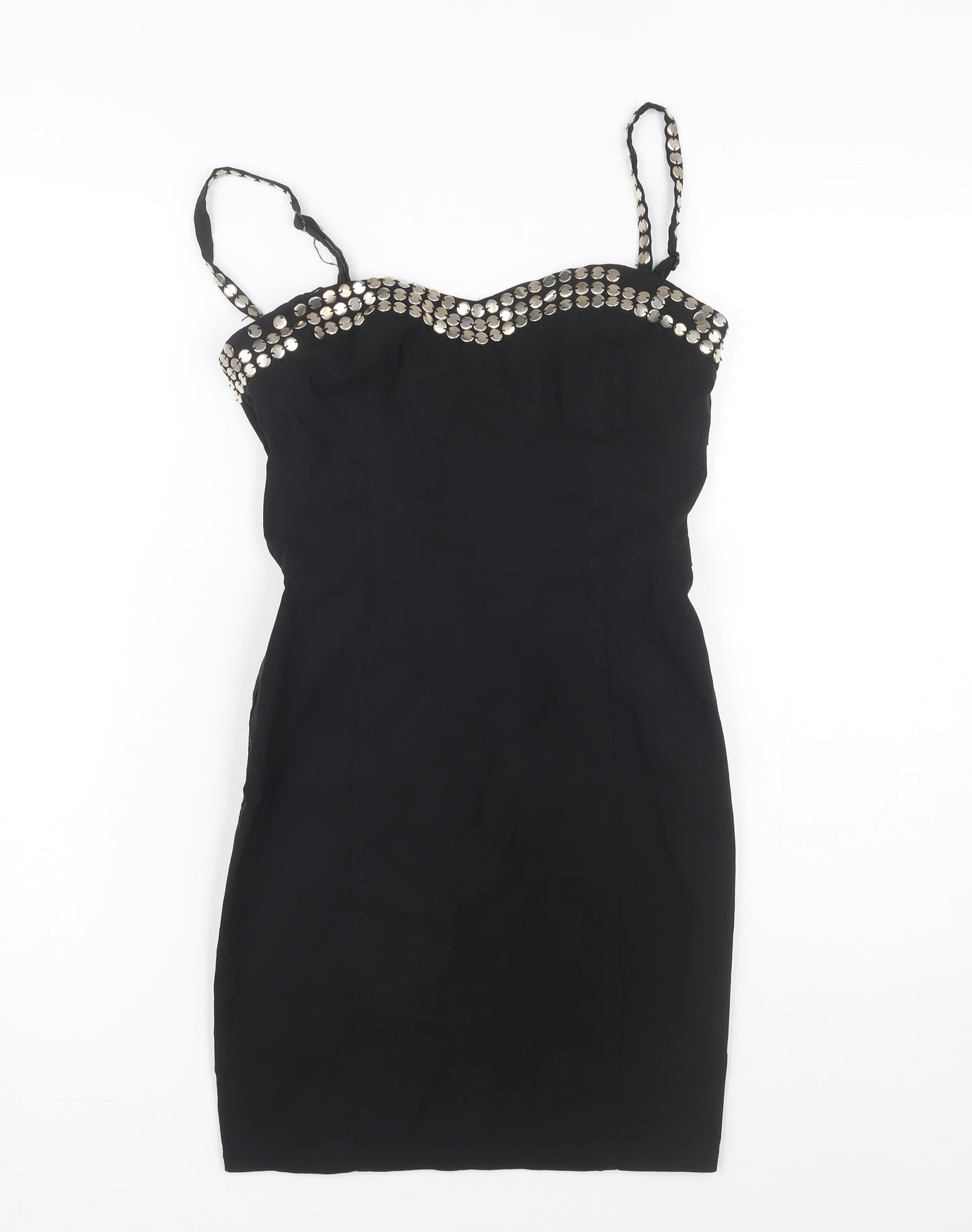 H&M Women Black Bodycon Dress Size 12