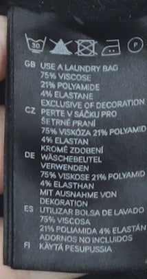 H&M Women Black Bodycon Dress Size 12