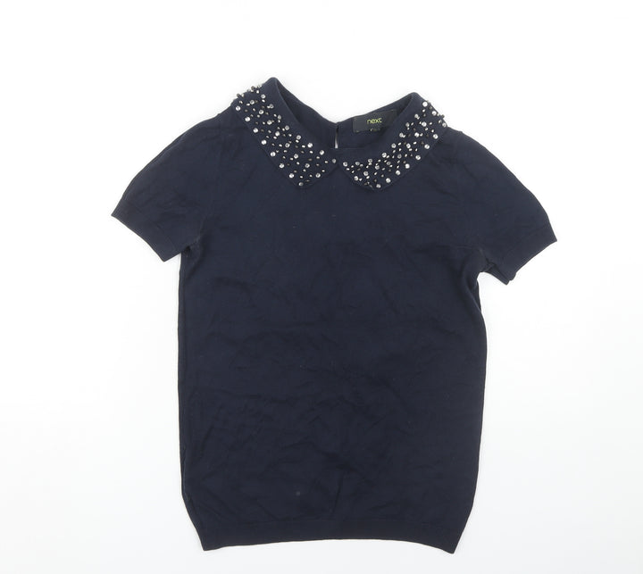 Next Women's Navy Collared Jumper Size 8