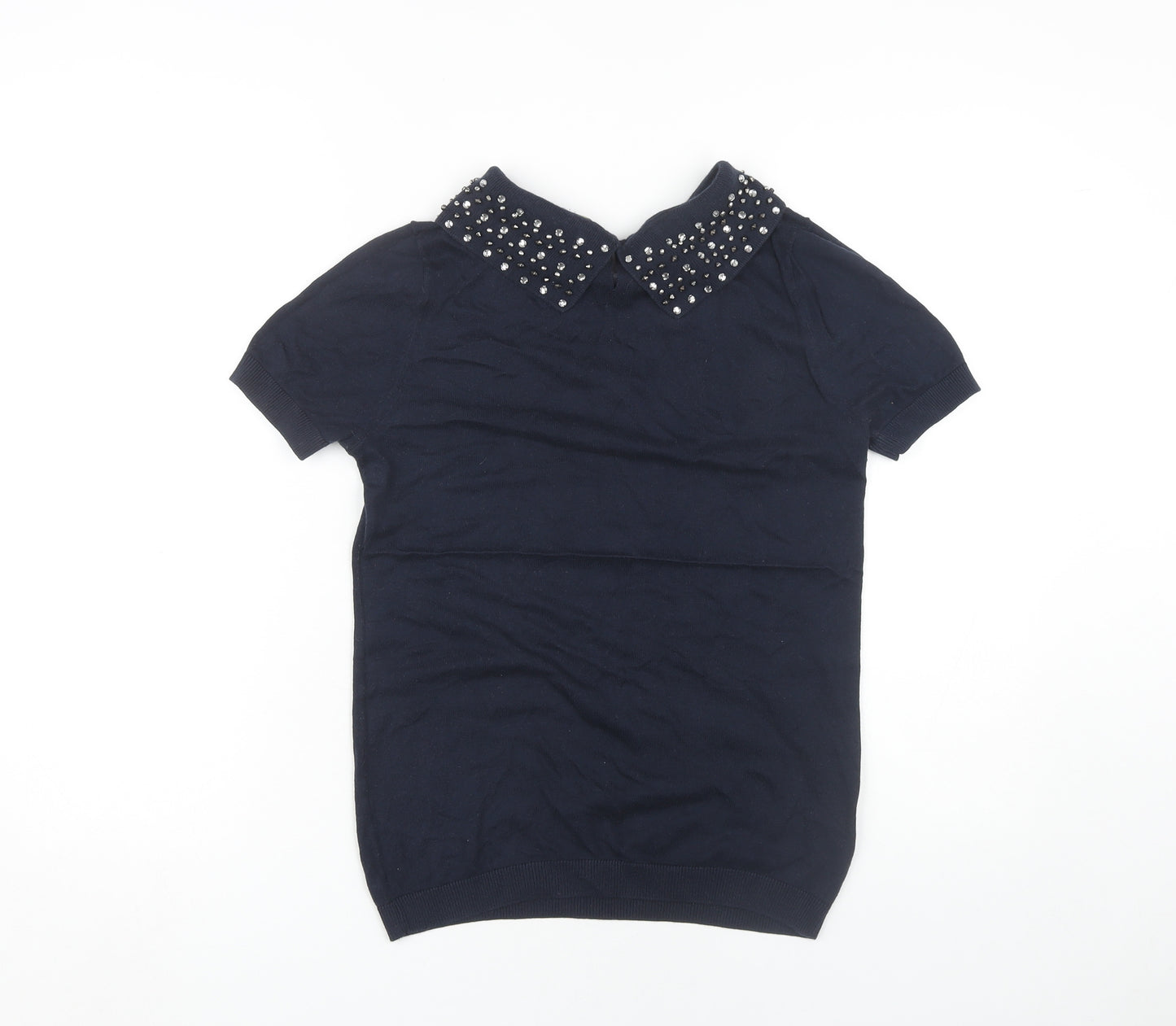 Next Women's Navy Collared Jumper Size 8