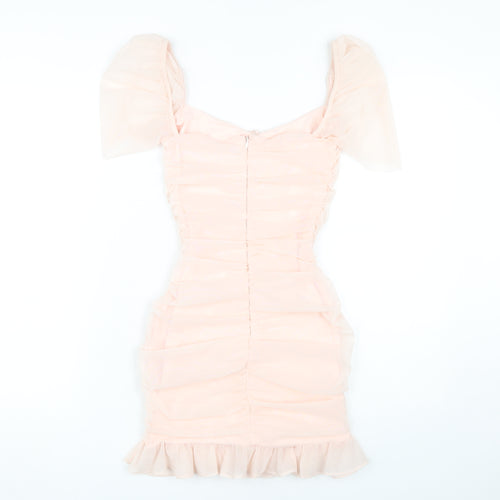 Oh Polly Women's Pink Bodycon Mini Dress Size 8
