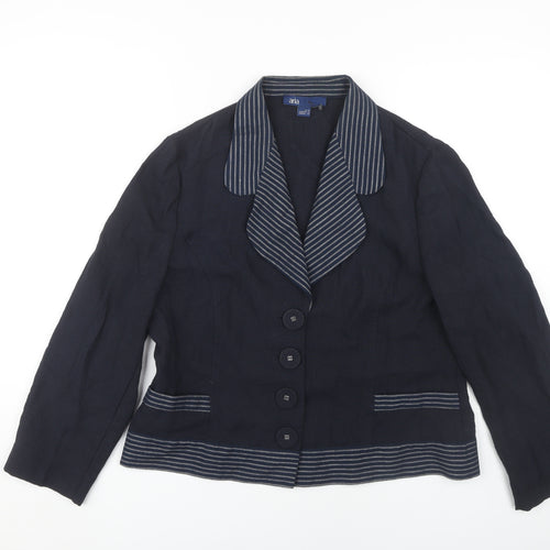 Aria Women's Blue Blazer Size 16 with Buttons