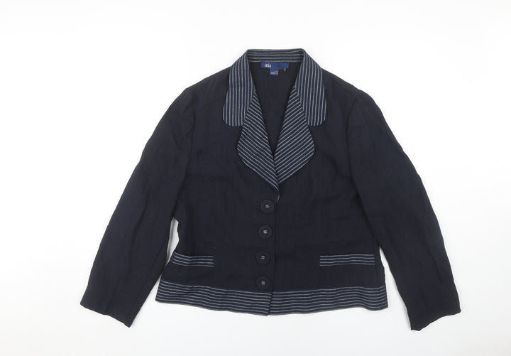 Aria Women's Blue Blazer Size 16 with Buttons