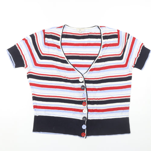 CC Women's Multicoloured Striped Cardigan XL