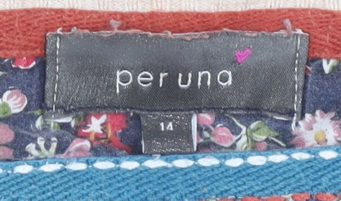 Per Una Women's Beige Cardigan - Size 14, Floral Style