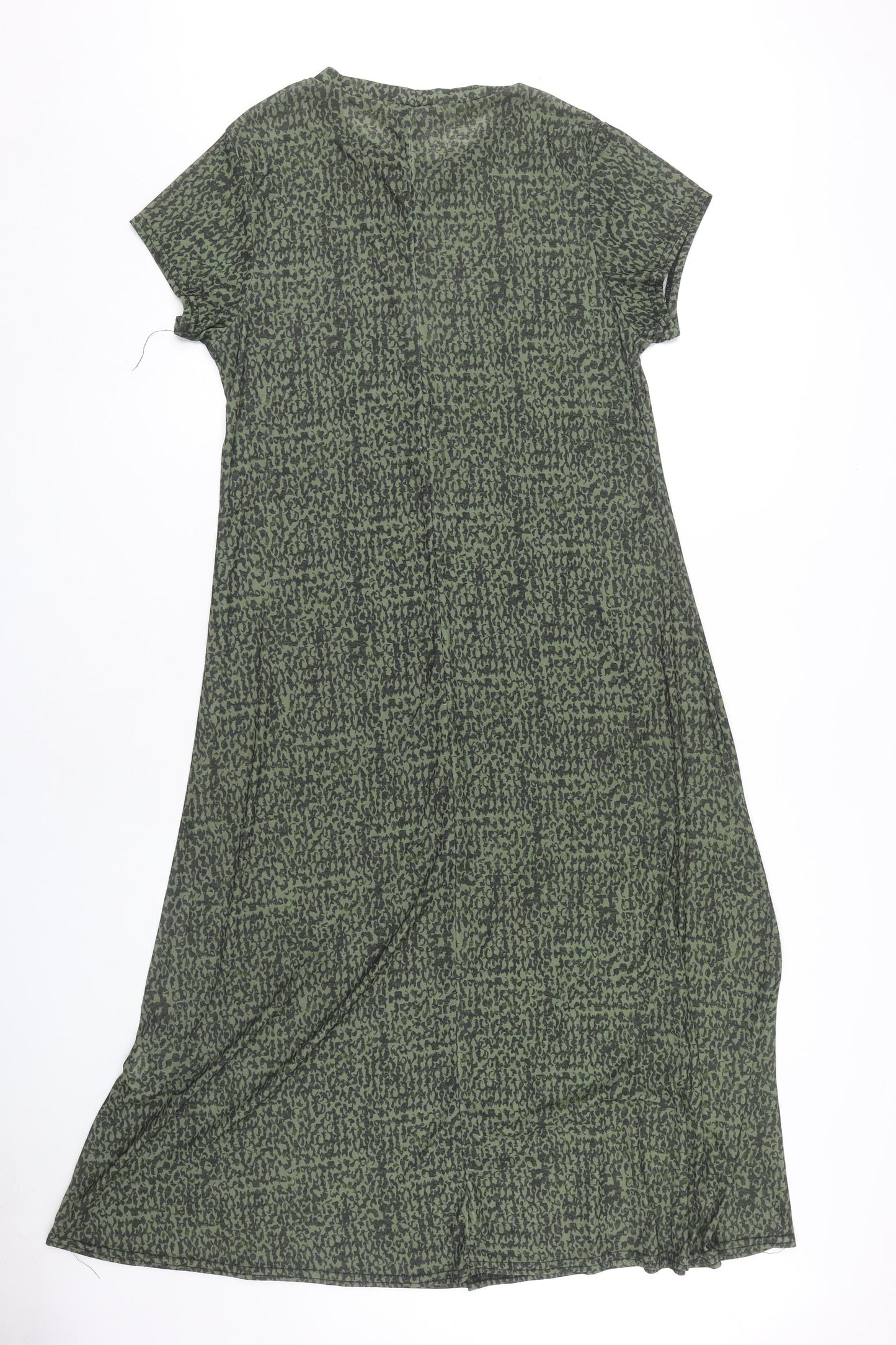 New Look Green Jersey Dress, Women, Size 16, Cap Sleeve