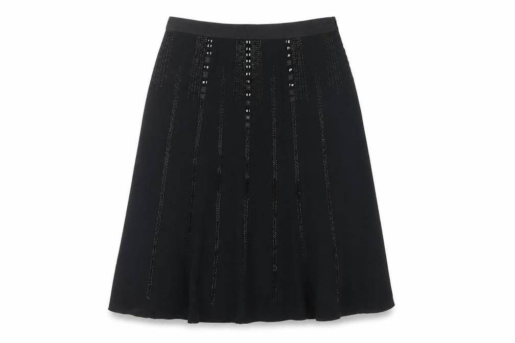 Front view of Marks & Spencer Women's Black, size 8, Skirt