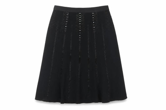 Front view of Marks & Spencer Women's Black, size 8, Skirt