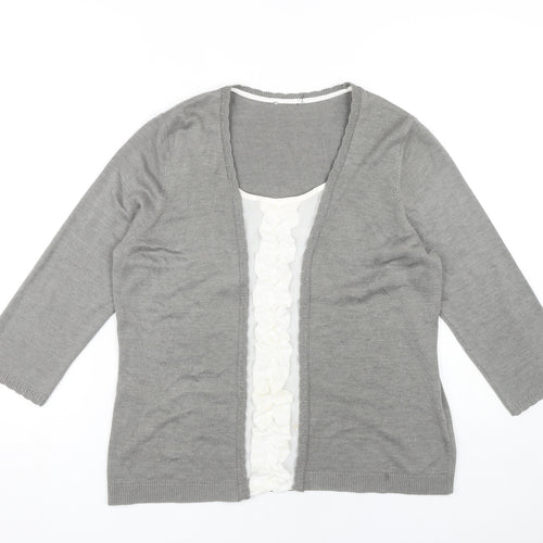 Marks and Spencer Women's Grey Cardigan Size 14