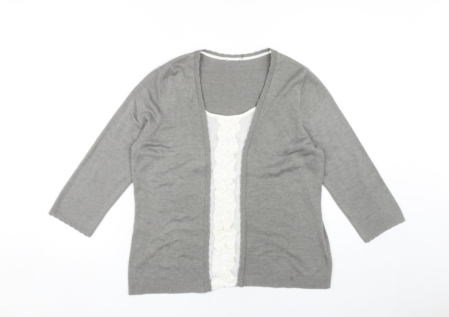 Marks and Spencer Women's Grey Cardigan Size 14