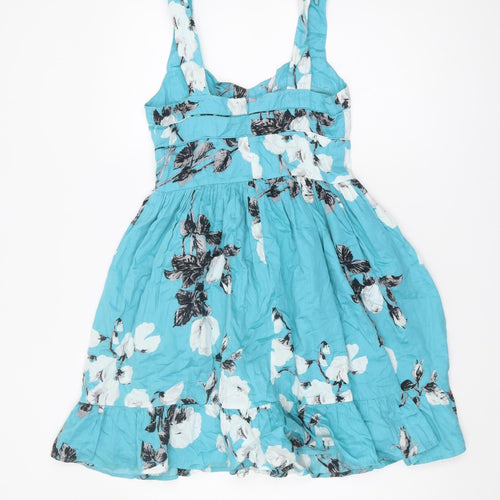 Monsoon Women’s Blue Floral A-Line Dress, Size 10