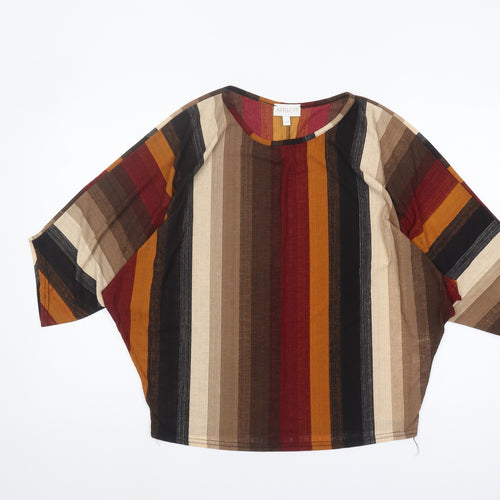 Apricot Women's Multicoloured Striped Blouse S
