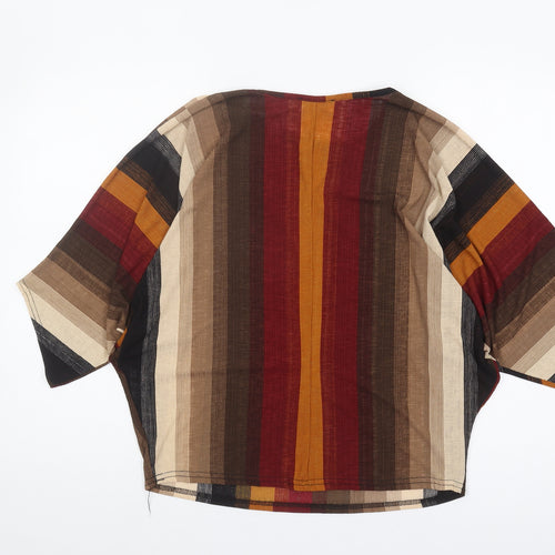 Apricot Women's Multicoloured Striped Blouse S