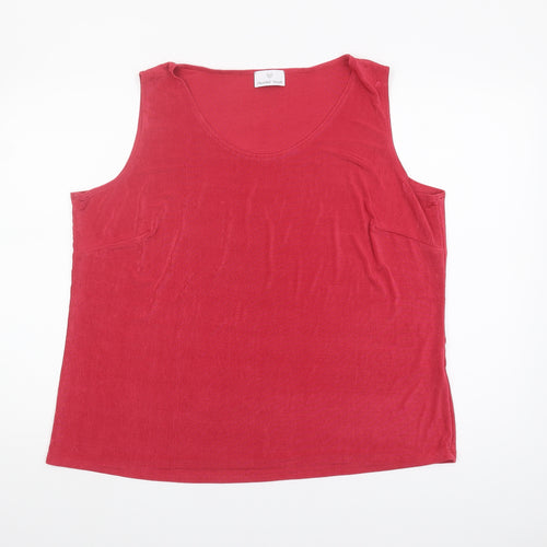 Heather Valley Red Tank Top, Women's Size 20