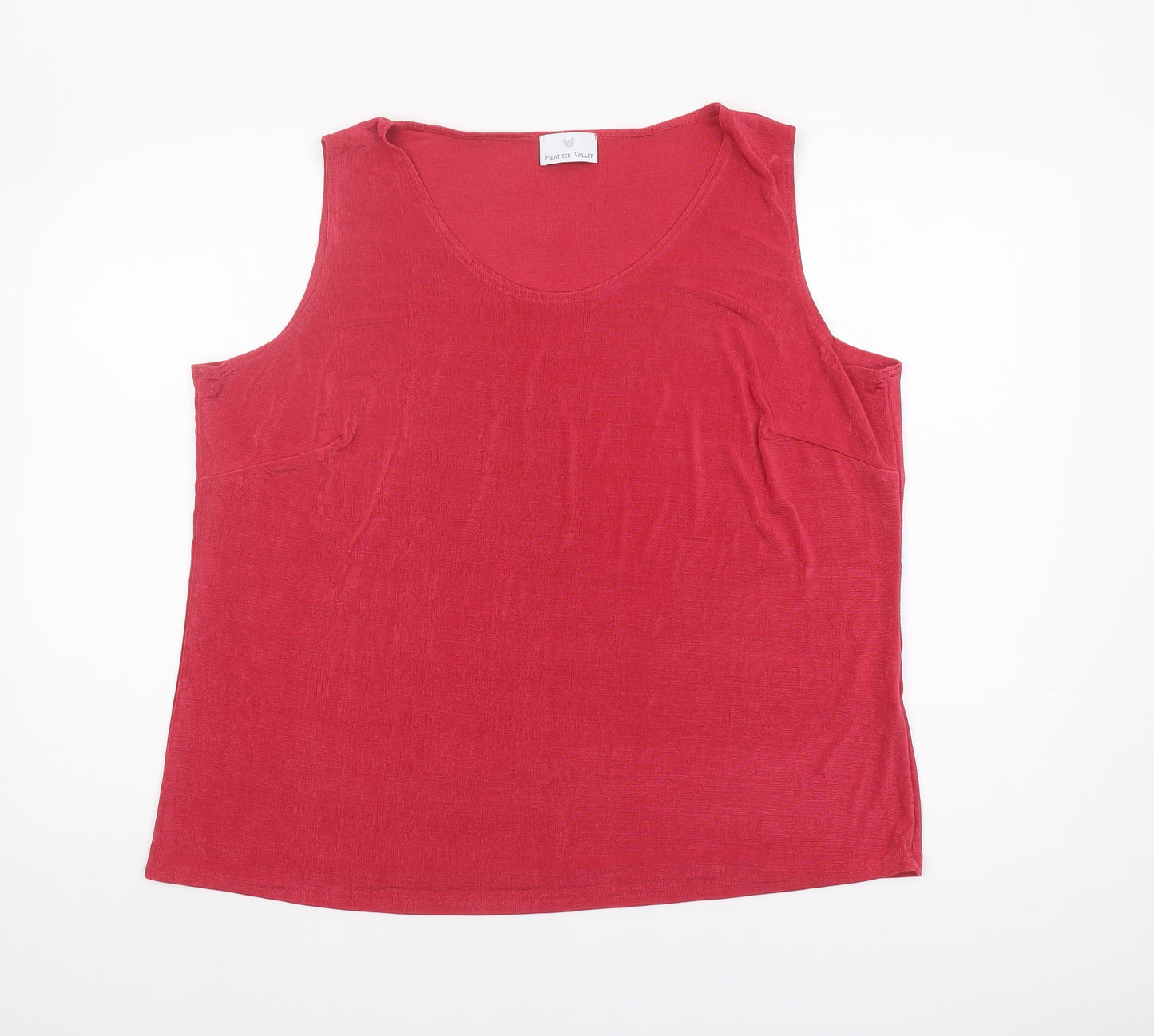 Heather Valley Red Tank Top, Women's Size 20