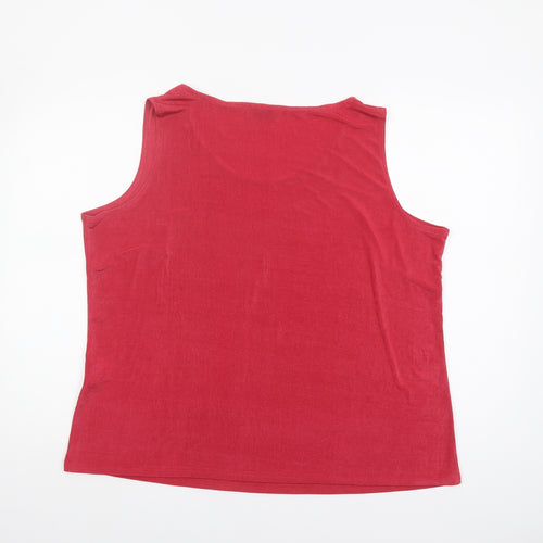 Heather Valley Red Tank Top, Women's Size 20