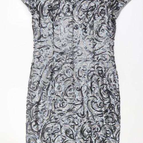 M&Co Women's Silver Size 12 Sequin Dress