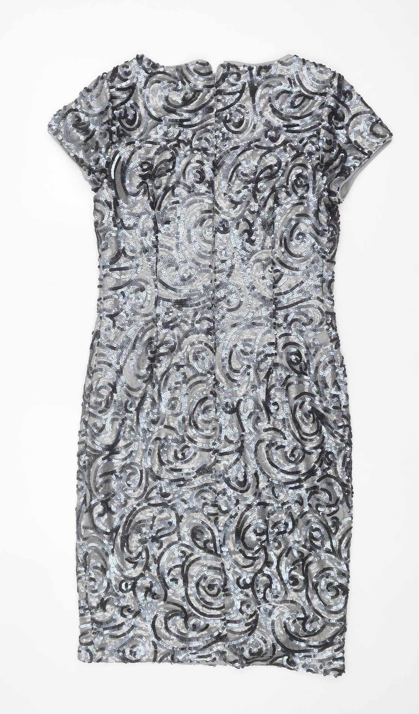 M&Co Women's Silver Size 12 Sequin Dress