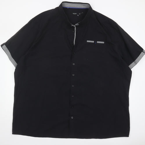 Black Label Men's Black 4XL Short Sleeve Shirt