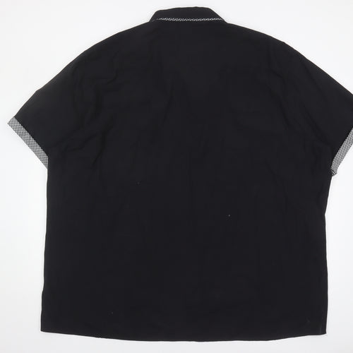 Black Label Men's Black 4XL Short Sleeve Shirt