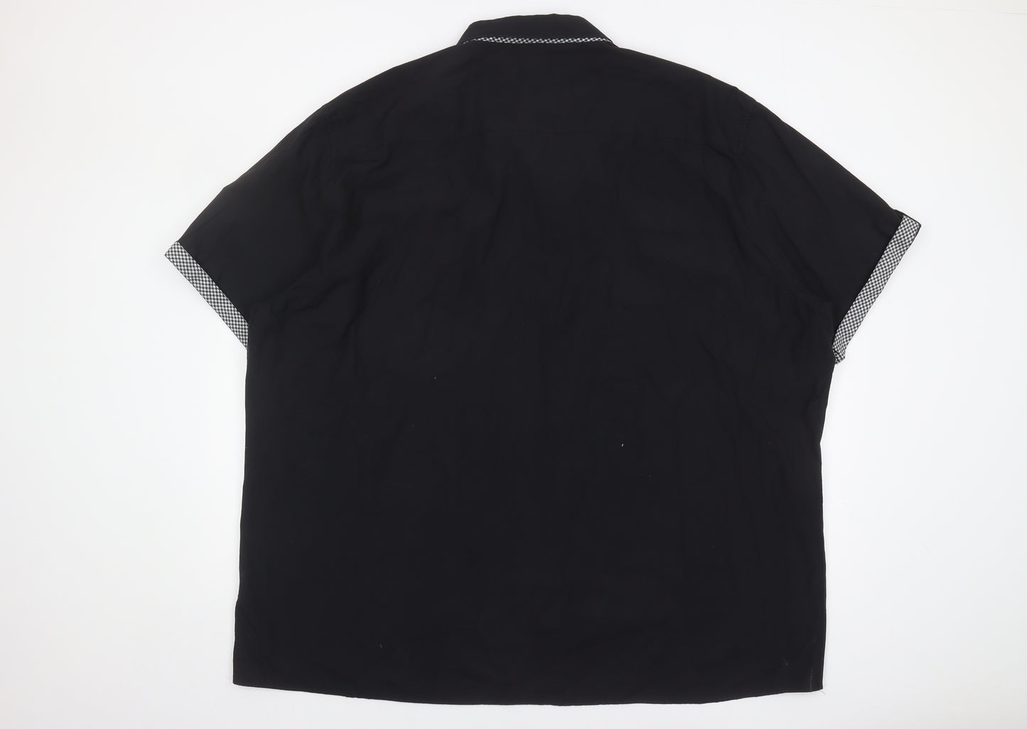Black Label Men's Black 4XL Short Sleeve Shirt