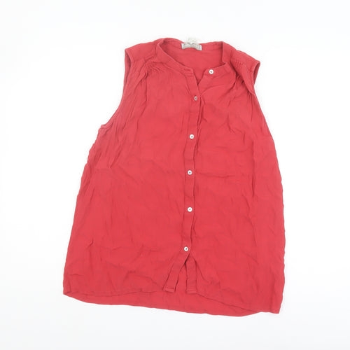 Monsoon Women's Red Sleeveless Blouse Size 10