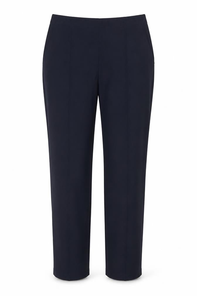 Front view of Marks & Spencer Women's Blue Straight Trousers, size 12