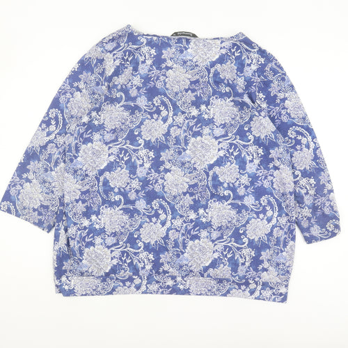 Bonmarché Women's Blue Floral Blouse, Size 18