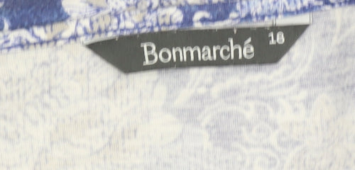 Bonmarché Women's Blue Floral Blouse, Size 18