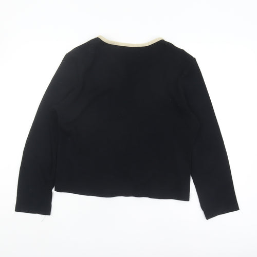 Debenhams Women's Black Cardigan - Size 16, V-Neck
