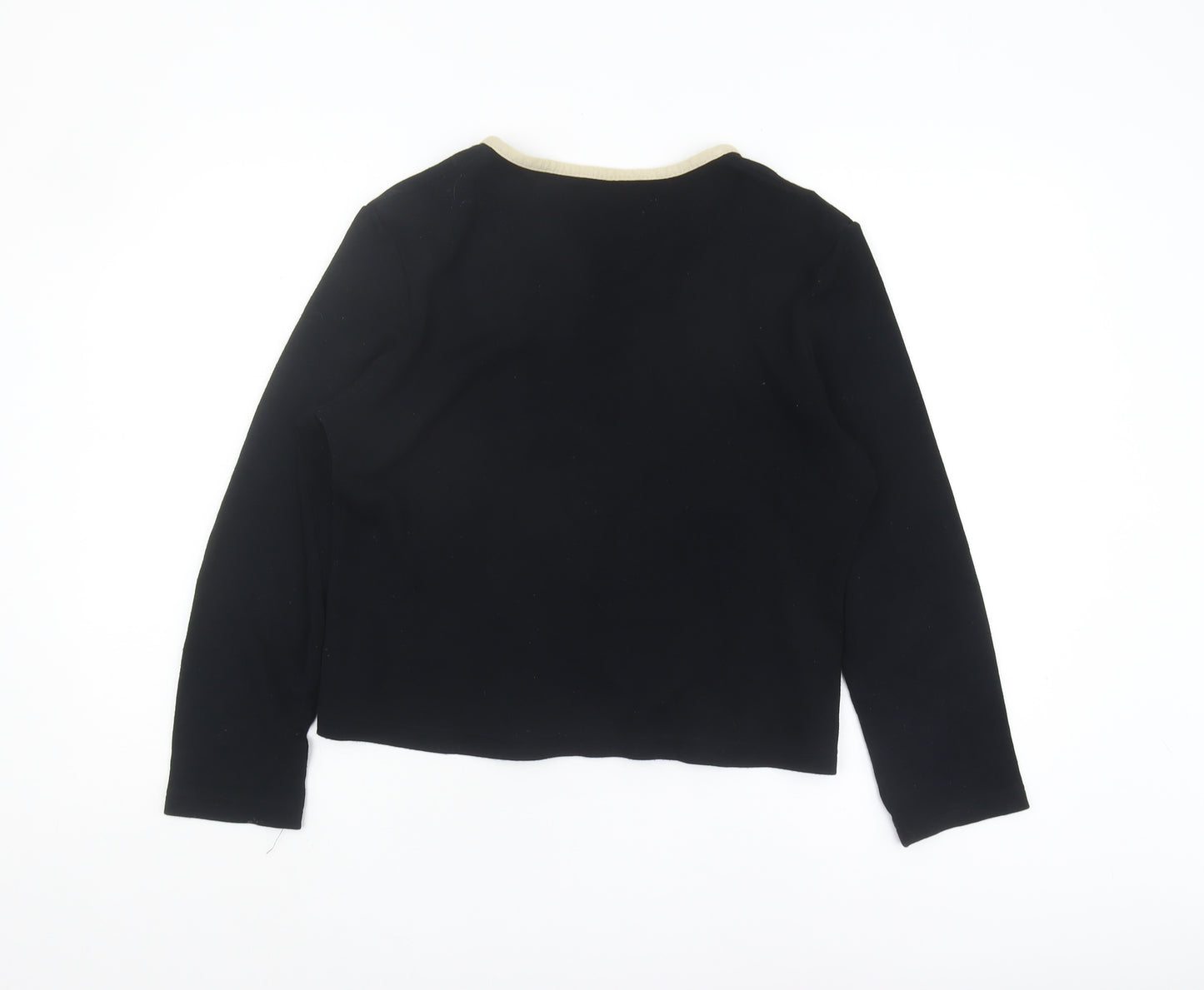 Debenhams Women's Black Cardigan - Size 16, V-Neck