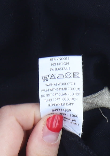 Debenhams Women's Black Cardigan - Size 16, V-Neck
