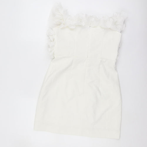 Zara Women's White Sleeveless Short Party Dress
