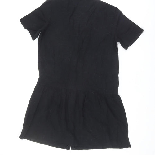 Stradivarius Women's Black V-Neck Dress M