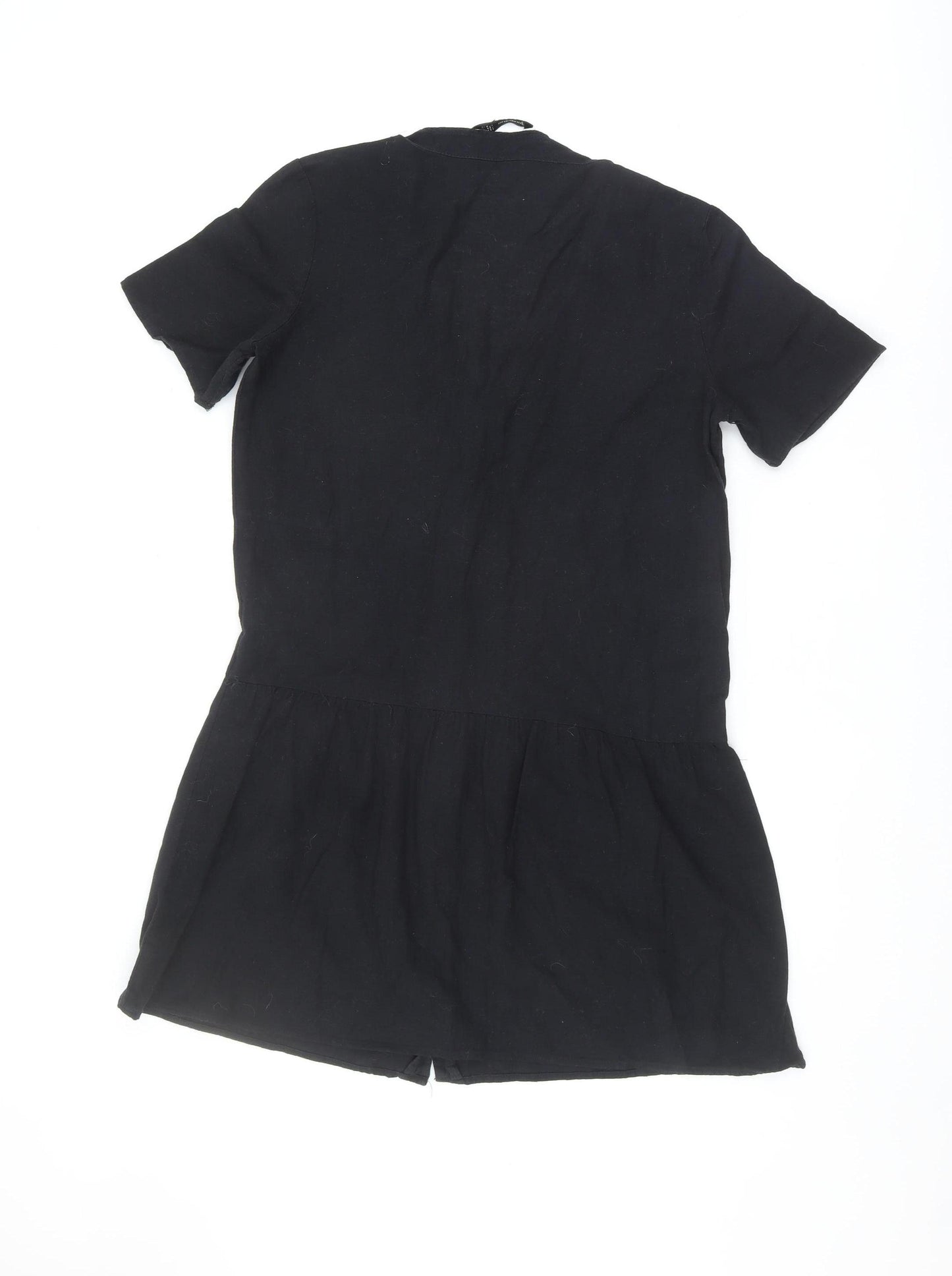 Stradivarius Women's Black V-Neck Dress M