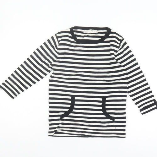 Zara Women's Black Striped Pullover Jumper Size 10