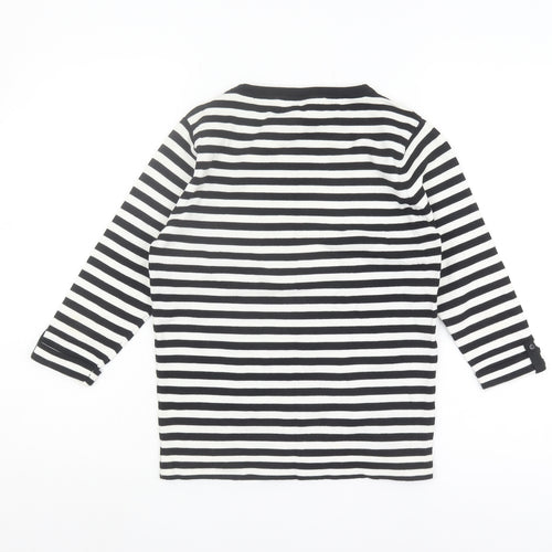 Zara Women's Black Striped Pullover Jumper Size 10