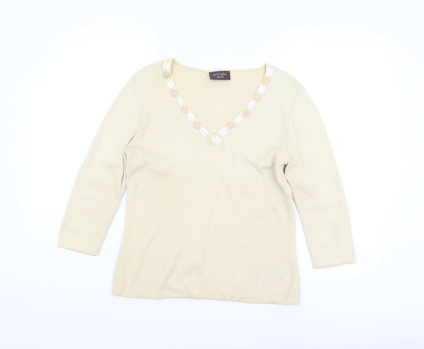 Principles Women's Beige Pullover Jumper, Size 14