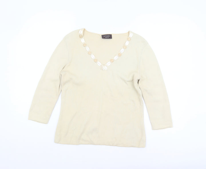 Principles Women's Beige Pullover Jumper, Size 14