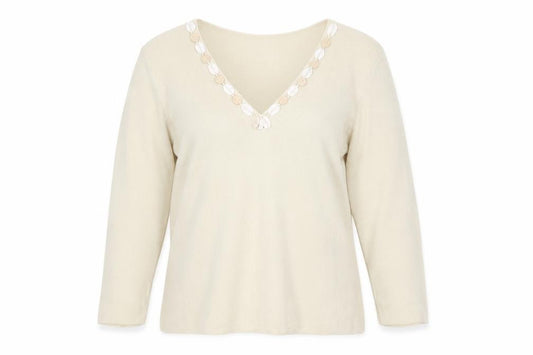 Front view of Principles Women's Beige jumper, size 14