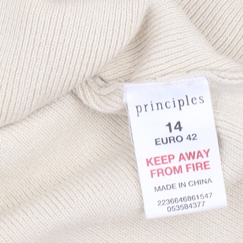 Principles Women's Beige Pullover Jumper, Size 14