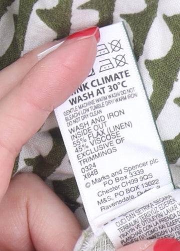 Marks and Spencer Women's Green Halter Top, Size 18