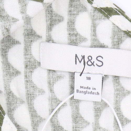 Marks and Spencer Women's Green Halter Top, Size 18