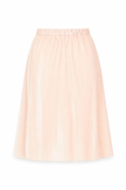 Front view of ADIVA Women's Beige Pleated Midi Skirt, size M