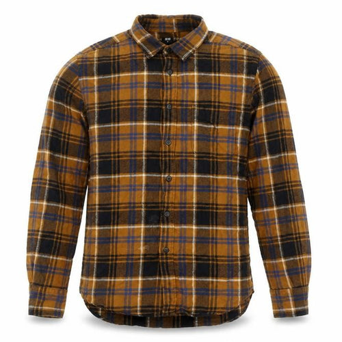 Uniqlo Men's Brown Plaid Long Sleeve Button-Up Shirt