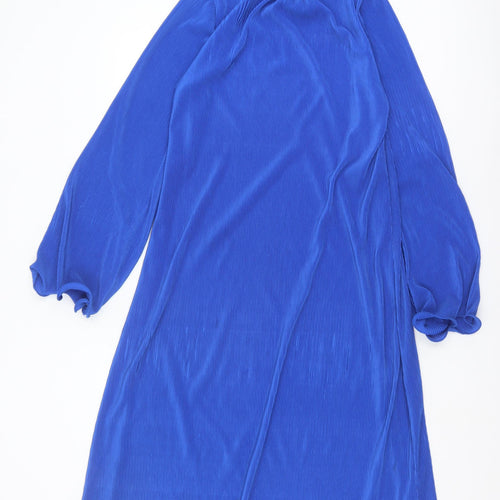 Zara Women's Blue Knee Length Shift Dress L
