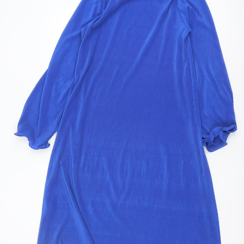 Zara Women's Blue Knee Length Shift Dress L