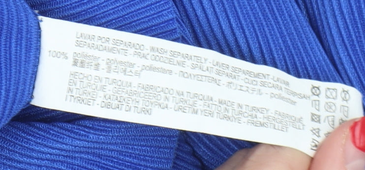 Zara Women's Blue Knee Length Shift Dress L