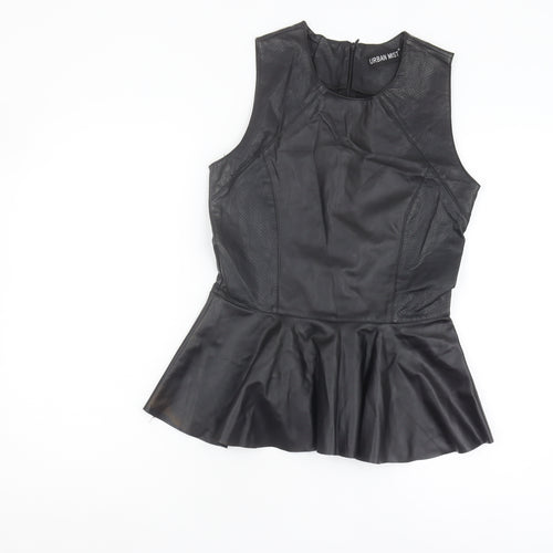 Urban Mist Black Sleeveless Tank Top - Medium